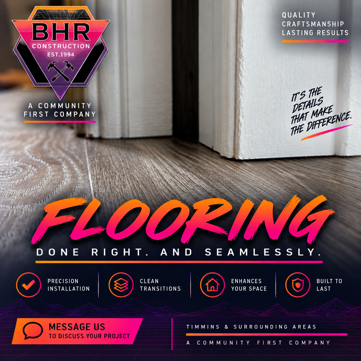 BHR Construction flooring installation